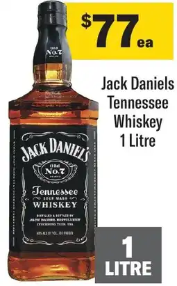 Liquorland Jack Daniels Tennessee Whiskey 1 Litre offer