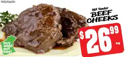 Farmer Jack's WA Tender BEEF CHEEKS per kg offer