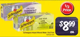 Farmer Jack's Schweppes Infused Mineral Water 10x375ml offer