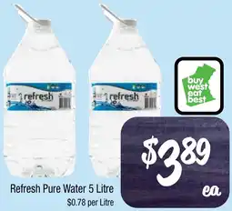 Farmer Jack's Refresh Pure Water 5 Litre offer