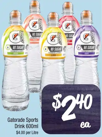 Farmer Jack's Gatorade Sports Drink 600ml offer
