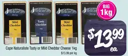 Farmer Jack's Cape Naturaliste Tasty or Mild Cheddar Cheese 1kg offer