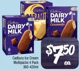 Farmer Jack's Cadbury Ice Cream Multipacks 4 Pack offer