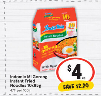 IGA Indomie Mi Goreng Instant Fried Noodles 10x85g offer