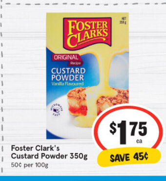 IGA Foster Clark's Custard Powder 350g offer
