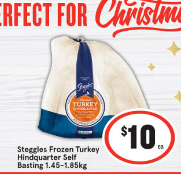 Steggles Frozen Turkey Hindquarter Self Basting 1.451.85kg offer at IGA
