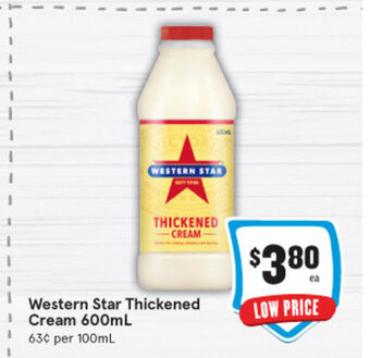 IGA Western Star Thickened Cream 600mL offer