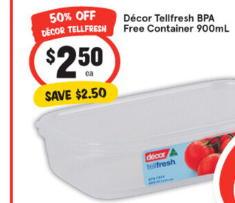 IGA Decor Tellfresh BPA Free Container 900mL offer