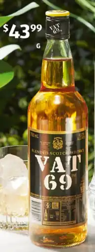 ALDI BLENDED SCOTCH WHISKY VAT 69 700 mil offer