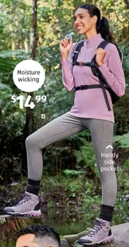 ALDI Women's Fleece Hiking Tights offer