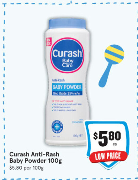 Curash AntiRash Baby Powder 100g offer at IGA