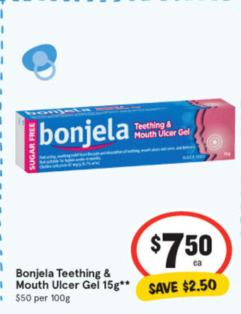 IGA Bonjela Teething & Mouth Ulcer Gel 15g offer