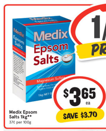 IGA Medix Epsom Salts 1kg offer