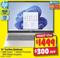 JB Hi-Fi hp 16" Pavilion Notebook offer
