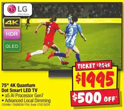 LG 75" 4K Quantum Dot Smart LED TV