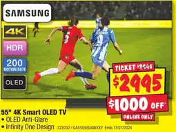 JB Hi-Fi SAMSUNG 55" 4K Smart OLED TV offer