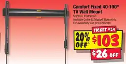 JB Hi-Fi Comfort Fixed 40-100" TV Wall Mount offer