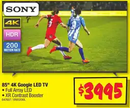 JB Hi-Fi SONY 85" 4K Google LED TV • Full Array LED offer