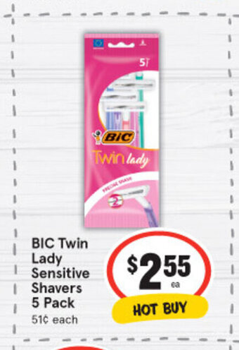 IGA BIC Twin Lady Sensitive Shavers 5 Pack offer