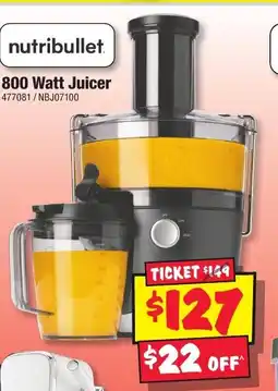 JB Hi-Fi nutribullet 800 Watt Juicer offer