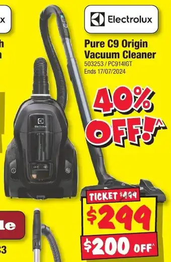 JB Hi-Fi Electrolux Pure C9 Origin Vacuum Cleaner offer