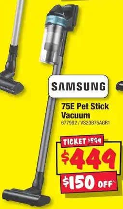 JB Hi-Fi SAMSUNG 75E Pet Stick Vacuum offer