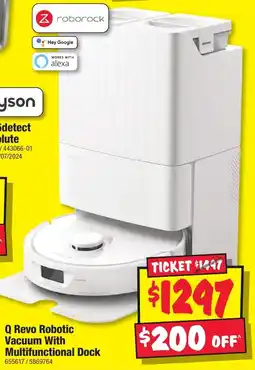 JB Hi-Fi Zroborock Q Revo Robotic Vacuum With Multifunctional Dock offer
