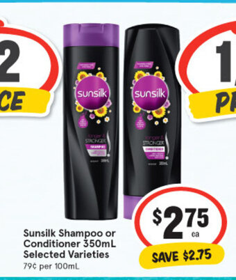 IGA Sunsilk Shampoo or Conditioner 350ml offer
