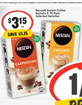 IGA Nescafe Instant Coffee Sachets 8-10 Pack offer