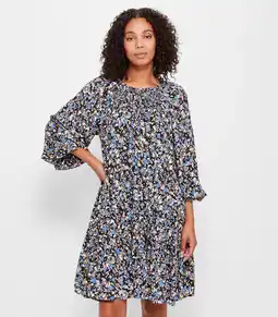 Long Sleeve Shirred Mini Dress