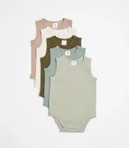 Target Baby Organic Cotton Rib Sleeveless Bodysuits 5 Pack offer