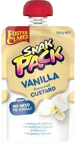 IGA Foster Clark's Snak Pack Flavoured Custard 120g Selected Varieties offer