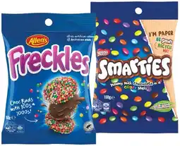 IGA Allen’s Chocolate or Nestlé Smarties Share Packs 160g Selected Varieties offer