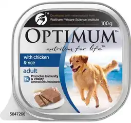 IGA Optimum Wet Dog Food 85‑100g Selected Varieties offer