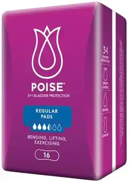 IGA Poise Pads 10‑16 Pack Selected Varieties offer