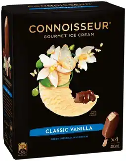 IGA Connoisseur Gourmet Ice Cream 4‑6 Pack Selected Varieties offer