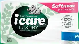 IGA icare Double Length Toilet Tissue 3 Ply 4 Pack offer