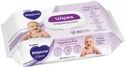 IGA BabyLove Fragrance Free Baby Wipes 80 Pack offer