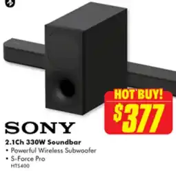 The Good Guys SONY 2.1Ch 330W Soundbar offer
