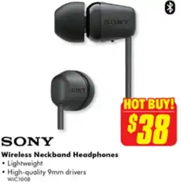 The Good Guys SONY Wireless Neckband Headphones offer