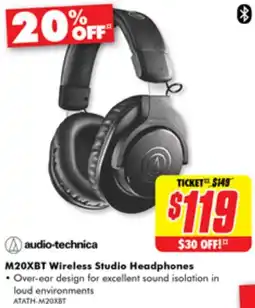 The Good Guys audio-technica M20XBT Wireless Studio Headphones offer