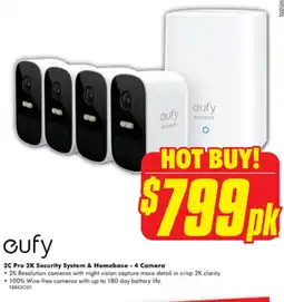 The Good Guys cufy 2C Pro 2K Security System & Homebase - 4 Camera offer