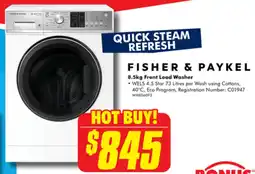 The Good Guys FISHER & PAYKEL 8.5kg Front Load Washer offer