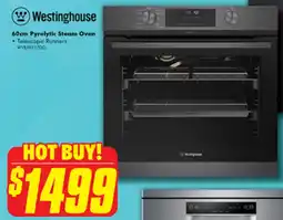 The Good Guys Westinghouse 60cm Pyrolytic Steam Oven offer
