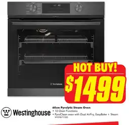 The Good Guys Westinghouse 60cm Pyrolytic Steam Oven offer