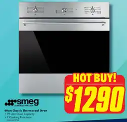 The Good Guys smeg 60cm Classic Thermoseal Oven offer
