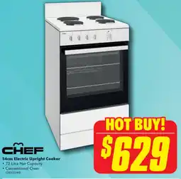 The Good Guys CĤEF 54cm Electric Upright Cooker offer