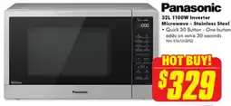 The Good Guys Panasonic 32L 1100W Inverter Microwave - Stainless Steel offer