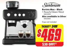 The Good Guys Sunbeam Barista Max - Black offer
