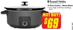 The Good Guys Russell Hobbs 7L Slow Cooker - Matte Black offer